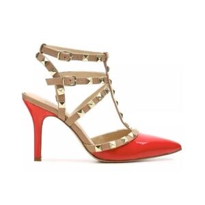 Hot Passion Pink Patent Rockstud Pumps